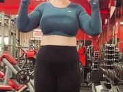 Preview 2 of Big Boob Babe Gym Workout • Tight Activewear on Pussy • Amateur ASMR Real Natural Body