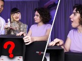 Challenge Youtube Show with Two Beauties - Can You Guess What They're Touching?