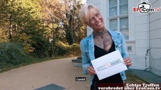 Skinny German blonde gets hooked up on a blind date