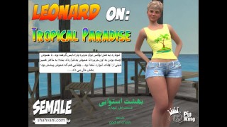 Tropischer Paradies-Porno-Comic