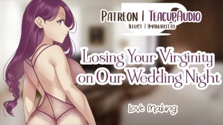 Perdiendo nuestras virginidades en nuestra noche de bodas (F4M)
