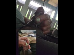 Sounding my chocolate dick