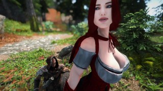 Giant Red Riding Hood (Part 1) - Skyrim Giantess