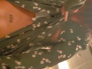 Preview 2 of Party girl flashing ass, pussy & tits grabbed in hotel up skirt sexy dress and boots