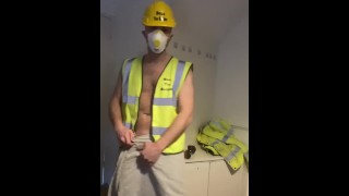 No1Boss Master Boss The Builder Strips Naked Tease Handyman strip show big bull dick cock flasher