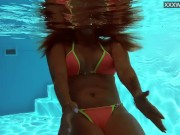 Preview 3 of French model enjoys herself underwater