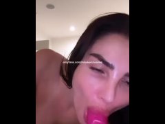 Ex Pornstar Kenzie Anne Sucks Dildo Like A Slut