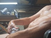 Preview 5 of 1 hr of jacking off massive monster cock, then it leads to massive cumshot everywhere 🔥🍆