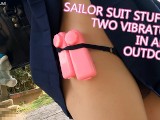 HA45The sailor suit stuffed two vibrators in anal, the remote control was stuffed in her thigh socks