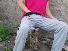 A girl from the village masturbates her pussy during lunch break - Lesbian_illusion