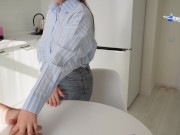 Preview 2 of Shy, shy teacher offered to fuck for credit - Valeria Sladkih
