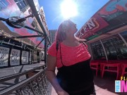 Preview 6 of Flashing my tits in Las Vegas - Public Flashing MILF