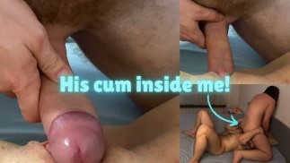 Creampie-Facesitting für meinen guten Jungen. Er muss sein ganzes Sperma aus meiner Muschi lecken