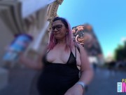 Preview 1 of Sheer Bikini Top in Vegas - Public Flashing MILF