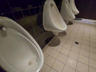 Long PISS in the Mens Urinal Video