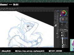 working process-porn comic 神の手#2 p12