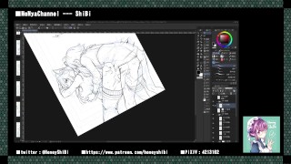 working process-porn comic 神の手#2 p12
