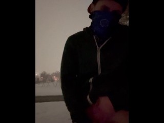 Bustin a Nut in the Snow like a True Canadian!
