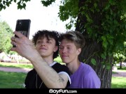 Preview 2 of Horny Russian Gay Twinks Rim And Anal Fuck - Boyfun