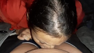 Моя девушка за домом моих родителей лизала мою киску, пока они были в доме