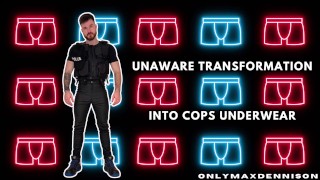 Onbewuste transformatie in politieagent's ondergoed