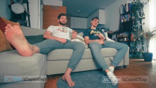 Became Difficult To Watch TV With My Brother As They Mutually Jerked Off Each Other Cum