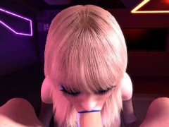 Blonde Girl with Pointy Ears POV Blowjob and Cumshot