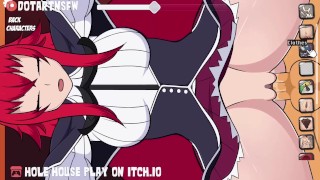 Hole House Gameplay Rias Gremory Fucked In Her Outfit Moaning Orgasm