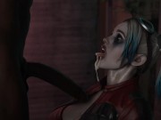 Preview 5 of Harley Quinn Deep Thorating A BBC And Gets A Big Throatpie