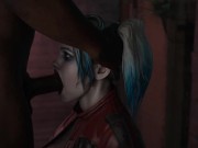 Preview 6 of Harley Quinn Deep Thorating A BBC And Gets A Big Throatpie