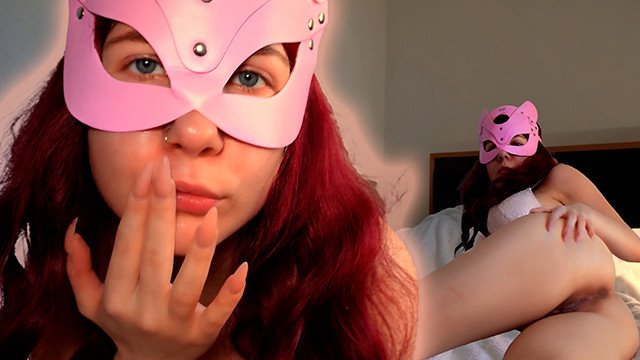 Amateur Redhead Girl Playing at Home