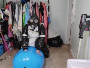 Preview 6 of Heavy PVC Gasmask Breathplay and Vibrator Inflatable Hump