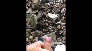 Risky Outdoor Pissing & Cumming During A Morning Walk At A Hot Springs Resort In B.C. Canada