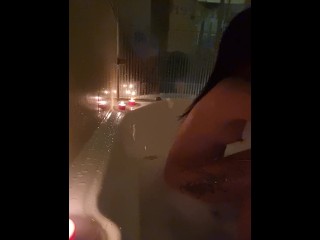 Pov Bubble bath touching my pussy! Do you want to see me fuck? I want 300K views and you will see me Video