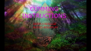 CUMMING INSTRUCTIONS BUT YOU CANT MAKE A SOUND AS YOU FUCK YOURSELF HARD