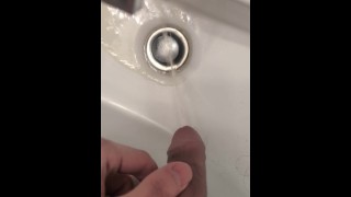 Long piss in the sink