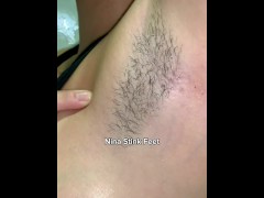 Stinky Hairy Armpit After Workout! Sweaty Armpit at Gym. Hot Stinky Girl.