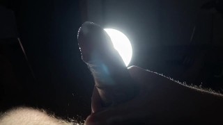 Interrogatório de um pau sob uma lanterna