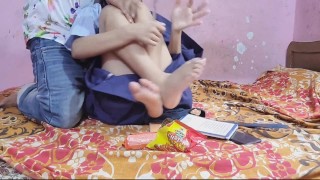 Cute Indian School Girl Fucked Hard by her Tuition Teacher with Hindi Dirty Talk