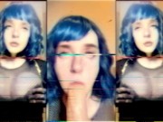 Preview 2 of Blue Hair Baddie Gags [Deepthroat]