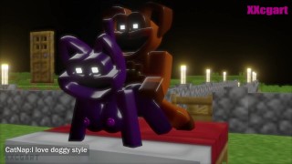 [ Poppy playtime X Minecraft хентай ] CatNap и Dogday в мире майнкрафта занимаются любовью