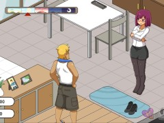 【ハンディマン・レジェンド(体験版)実況】ドットアニメーションエロゲー。巨乳OLとJDが修理業者におっぱい揉まれて手コキフェラと好き放題させられる。 - Screenshot 9 of 16 - Hentai