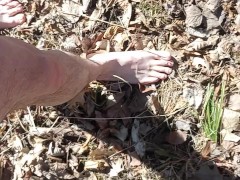 Crushing and Walking on Leaves barefoot