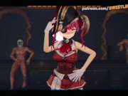 Preview 2 of Houshou Marine Virtual YouTuber In Sensual Dance!