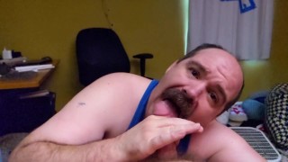 "No Slomo" - Slow motion blowjob + handjob with cumshot for the incredibly patient - cornfedMTdads