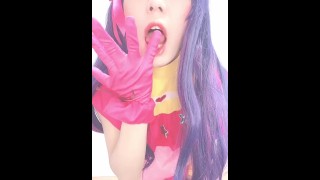 Japanese cosplay femboy masturbates and then licks the cum 【Ai Hoshino】【Oshi no Ko】