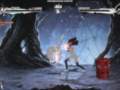 Hot naked goth fucking with giant guy