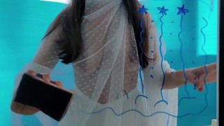 Big tits 🌹Hot Brunette milf in transparent dress