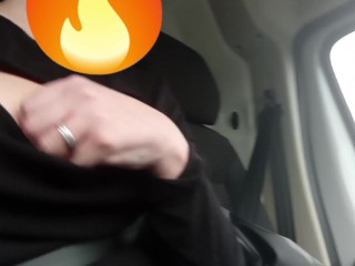 Bouncy Titties and Flashing on Public Road