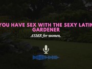 Preview 1 of The sexy Latino gardener fucks you in the kitchen | MALE MOANING | Audio Roleplay For Women